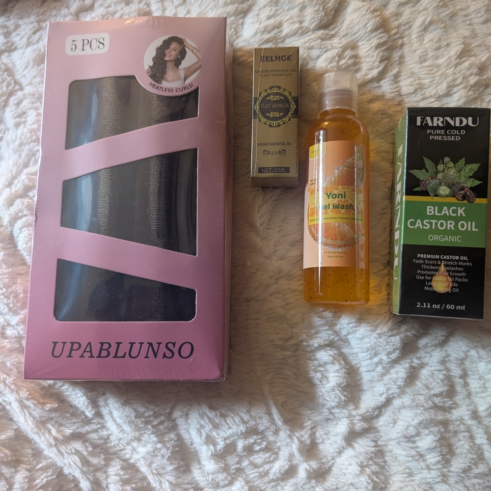 Hair Care Set with Black Castor Oil and Yoni Gel Wash